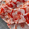Sıradan Elbiseler Kadın Şifon Uzun Çiçek Baskı Puf Kılıfları A-line Büyük Salıncak Westidos Yeni Zarif Yaz Elbisesi P230606