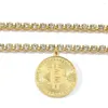 Collane con ciondolo Punk Hiphop oro oro argento colore BTC forma metallo per uomo donna amici gioielli regalo