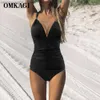 Женские купальные костюмы Omkagi Solid One Piece Swimsuit Womewear Женщины Maillot de Bain Leopard Femme Плавание купание пляжная одежда монокини купальник T230606