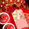 Confezione regalo Busta rossa in stile giapponese Sacchetti di denaro Regalo di nozze Regali per feste Borse Buste di carta Creative Festival di primavera Pacchetto Luna