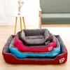 kennels pens Pet Large Dog Bed Warm House Candycolored Square Nest Kennel For Small Medium Dogs Cat Puppy Plus Size Baskets 230606