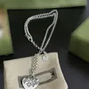 Manchette Designer Perle Mode Double G Mariage Cristal Collier Bijoux Femmes Hommes Cadeau Marque Collier