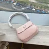 PRA Bag Womens Designer Bag Mini Handväska Fashion Bag Black Designer Bag Pink Bags Cleo Bright Leather Flap Underarm Bag Classic Leisure Small Handbag 3251 7562 4163