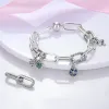 Authentique serpent chaîne fit pandora bracelet designer pour les femmes européen perle pendentif bricolage 10288