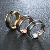 Moda europejska i amerykańska Nowa inteligentna wodoodporna biżuteria na ciepłe pierścionki ze stali nierdzewnej dla mężczyzn i kobiet
