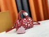 Yayoi Kusama Dots Bolsa de ombro Speedy Mini Boston Bolsa Bandouliere 16 XYK Multicolor Nano Designer Denim Jacquard Monogramas em relevo Bolsa de couro