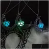Hänge halsband glöd i det mörka månen kärlek halsband noctilucens locket kvinnor mode smycken 162397 droppleveranshängen dhqhz