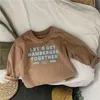 T-shirts 100% Cotton Loose Korean Kids Fried Street T-shirt Boy and Girl Spring and Autumn Undershirt Baby Kids Top 230605