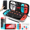 Taschen Onrier für Nintendo Switch, Aufbewahrungstasche für Switch, Tragetasche, Spielzubehör-Set mit durchsichtiger Abdeckung, Displayschutzfolie, Daumengriff