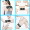 Bärbar Slim Equipment EMS Neck Massager Gel Pads Electric Cervical Vertebra Massager Body Streck Patch Pulse Muscle Stimulator för kroppshälsovård 230605