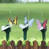 Garden Decorations Solar Power Dancing Farflies Fluting Vibration Fly Hummingbird Flying Birds Yard Funny Toys Q174