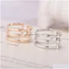 Bandringe Edelstahl vergoldet Ring Einstellbare Mtilayer Knuckle Für Frauen Mode Edlen Schmuck Geschenk Drop Lieferung Dhirf