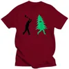 Herren T-Shirts Männer T-Shirt Marke Sommerkleidung für 2023 Lustiger Weihnachtsbaum gejagt von Lumberjack Humor Custom