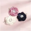 Headbands Baby Children Chiffon Flower Leaf Lace Hair Band For Girls Fashion Jewelry Will And Sandy White Red Blue Drop Delivery Hair Dhljz