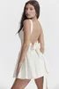 Повседневные платья 2023 Летнее белое платье для женщин сексуальное без рукавов.