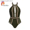 Roupa de banho feminina Andzhelika Sexy Maiô de peça única Mesh Patchwork Roupa de banho sem alças para menina sem costas Maiô de verão Monokini AK75064 T230606