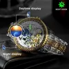 Andere Uhren Armbanduhren Forsination Automatic Tourbillon Watch für Männer mechanische Skelett -Herren Uhren Top Gravaved Vintage Moon Phase Steelwristw J230606