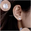 Stick Sterling Sier Diamond Earrings Women Zircon Stud Ear Rings Fashion Jewelry Gift Will And Sandy Drop Delivery Dhet1