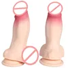 Perzikkleur Realistische dildo's Levendig Bruto penis Penis Dame Lesbienne Homo Zoeken Seksueel orgasme najagen Stimulatie Climax AV-staaf Lul Toverstaf Dongs Seksspeeltjes