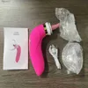 Tongue Licking Vibrator Nipple Sucker Clitoris Stimulator Labia Breast Inhale Enlarge Massage Vacuum Cup Pump Sex Toys for Women L230518