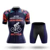 Conjuntos de camisas de ciclismo conjunto de caveira de açúcar colorido manga curta roupas de verão respiráveis ternos de triatlo 230605