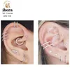 Nose Rings Studs G23 Silver Colors Round Earrings CZ Zirconia Body Clips Hoop Nose Rings Women Men Ear Cartilage Piercing Jewelry 230605