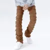 Mens Jeans American High Street Erosion Damaged Fur Vintage Youth Trendy Straight Slender Slim Micro Pants streetwear 230606