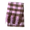 Scarves Classic Plaid Scarf Tassel Thick Shawl Diamond Women's Winter Long Pashmina Knitted