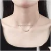 Collane con ciondolo Trasferimento Collana di perline per le donne Benedizione Ricchezza Buona fortuna Color oro Sier Clavicola Catena Girocollo semplice Buddista J Dhfcz