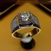 Кластерные кольца TR925 Имитация Moissanite Diamond Ring Кольцо, доминирующее мужское и женское любители, прямые продажи