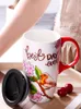 Kubki Kubki na dużą pojemność kubek z wiekami ceramiczne porcelanowe filiżanki naczyń naczyń herbaty prezenty ślubne sz SZ-TM21032207