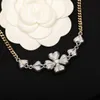 2023 Luxury quality Charm pendant necklace with crystal beads in 18k gold plated bracelet flower design have box stamp PS7016B