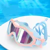 Gafas de buceo Niños Gafas de natación Niños Visión amplia Antivaho Anti-UV Snorkeling Máscara de buceo Tapones para los oídos Deportes acuáticos al aire libre Gafas de natación 230606