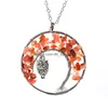 Collane con ciondolo Crystal Tree Of Life Gufo 7 Chakra Collana in pietra naturale Donna Bambini Gioielli di moda Will And Sandy Drop Delivery Pe Dhkgx