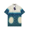 Fashion Hawaii Floral Letter Imprimer des chemises de plage pour hommes chemises de bowling de silk masculin