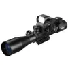 VOMZ 3-9X40 tactische Optische zicht red dot Laser set airsoft accessoires Met verhoogde basis Spotting scope voor geweer jacht