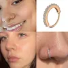 Nasenringe Ohrstecker 1pc 20G Runde Zirkon Septum Ring Hoop Knorpel Tragus Helix Kleine Piercing Nase Ring Ohrring für Frauen Körper Schmuck Zubehör 230605