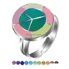 Band Ringen Glow In The Dark Lichtgevend Hart Liefde Vlinder Maan Pentagram Vrede Bedel Verstelbare Temperatuur Stemming Kleur Veranderen Fashio Dhjcz