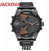 Altri orologi Sport Orologi militari da uomo 50mm Quadrante grande Pelle dorata Orologio da uomo in acciaio inossidabile Moda Uomo Luxury Sapphire Solid Clasp Presidents Maschio Wr J230606