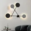 Wandleuchte 2023Modern LED Nordic Minimalist Schwarz Grau/Gold Acryllicht Geeignet für die Dekoration von Schlafzimmern und Wohnzimmern