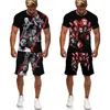 Men's Tracksuits Personality Men's Clown 3d Printed Tees/shorts/suits Horror Movie Halloween Cosplay Outfits Hip Hop Streetwear Male