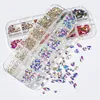 Nagelkonstdekorationer 12Gird Box Multi Size Abcolorful Fix Rhinestones Flatback Crystal Diamond Gems 3D Glitter Luxurious 230606