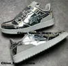 BapeSta Size 12 A Bathing Ape Bapeing SK8 Sta Mens Sneakers Shoes Running Hajime Sorayama Us 12 Women Us12 Trainers Metallic Silver Eur 46 Designer Casual Skateboard