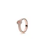 Pandora-925 Sterling Silver Rings Van Pandoradi's New Rose Gold Charm Glazed Fallen Leaf Ring Couple Ring