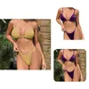 Maillot de bain femme confortable Triangle soutien-gorge taille haute bas maillot de bain deux pièces Sexy Bikini dos nu pour la plage