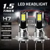 2024 2PCS H7 LEDヘッドライトバルブビームキット12V 100WハイパワーLEDカーライトヘッドランプ6000KオートヘッドライトバルブH11カーフォグライトH3