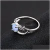 Klaster pierścieni serce Opal Mom Ring Diamond Women Mother Fashion Biżuteria i piaszczysta dostawa dhwzk