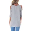 Camiseta feminina casual manga curta camiseta feminina listrada gola redonda sem ombro pacote médio