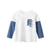 T-shirts Marke kinder Kleidung Herbst Koreanischen Stil Jungen Bodenbildung Shirts Mode Brief Drucken Tops Tees Kinder Kleidung 230605