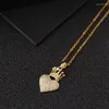 Pendant Necklaces Bubble Heart Crown Necklace For Woman CZ Zirconia Princess Hearted Gold Plated Jewelry Love Birthday Gift